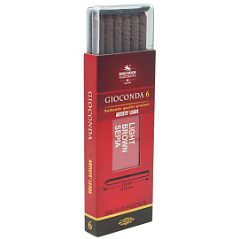 Сепия для цанговых карандашей Koh-I-Noor Gioconda светло-коричневая (6 штук в упаковке)