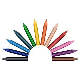 Мелки восковые Jovi triwax трехгранные 12 цветов