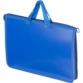 Папка-портфель пластиковая Attache А4+ синяя (34х4х24.5 см, 1 отделение)