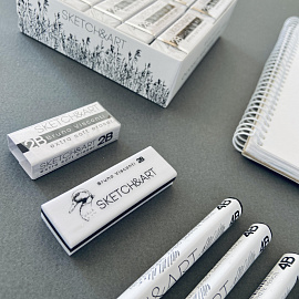 Ластик Sketch&Art из синтетического каучука прямоугольный 58x20х10 мм