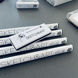 Ластик Sketch&Art из синтетического каучука прямоугольный 58x20х10 мм