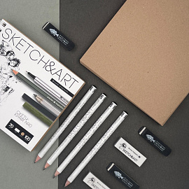 Ластик Sketch&Art из синтетического каучука прямоугольный 58x20х10 мм