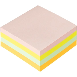 Стикеры Комус 76х76 мм неоновые 4 цвета (1 блок на 400 листов)