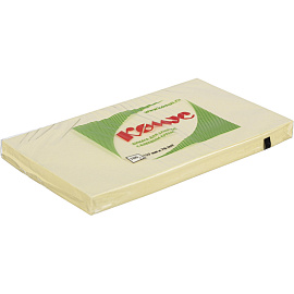 Стикеры Комус 76x127 мм пастельные желтые (1 блок на 100 листов)