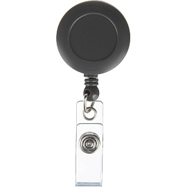 Держатель для бейджа Deli 8309 на кнопке с рулеткой серый (12 штук в упаковке)