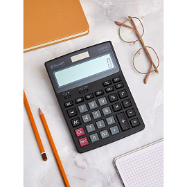 Калькулятор настольный Комус E1520A 12-разрядный черный 183x135x39 мм