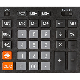 Калькулятор настольный Attache AF-222 12-разрядный черный 203x158x40 мм