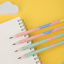 Карандаш чернографитный HB Deli Macaron EU54800 заточенный шестигранный