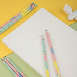 Карандаш чернографитный HB Deli Macaron EU54800 заточенный шестигранный