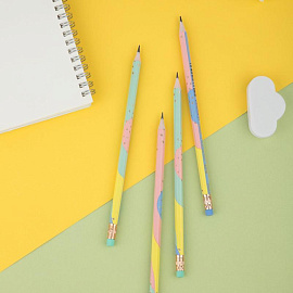 Карандаш чернографитный HB Deli Macaron EU54800 заточенный шестигранный