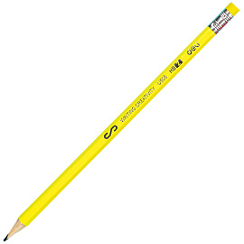 Карандаш чернографитный HB с ластиком Deli Scribe EU50806 заточенный шестигранный