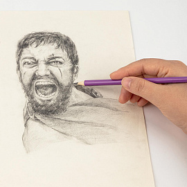 Карандаш чернографитный HB с ластиком Deli Scribe EU50806 заточенный шестигранный