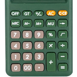 Калькулятор карманный Deli M120 12-разрядный зеленый 118x70х11 мм