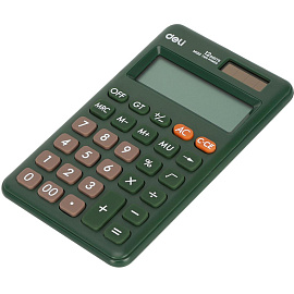 Калькулятор карманный Deli M120 12-разрядный зеленый 118x70х11 мм