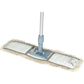 Швабра флаундер (плоская) Vileda Professional Дастмоп насадка хлопок 60x9см рукоятка 150 см металл/пластик