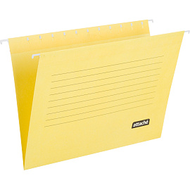 Подвесная папка Attache А4 до 200 листов желтая (5 штук в упаковке)