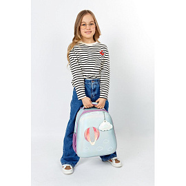 Ранец Комус Класс (№1 School) Воздушный шар анатомический голубой экокожа с двумя отделениями