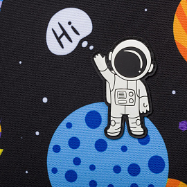 Ранец Комус Класс (№1 School) Space time анатомический черный с двумя отделениями