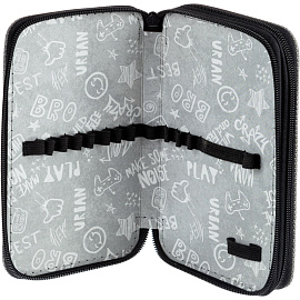 Пенал двухсекционный Комус Класс Motocross черный