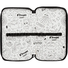 Пенал двухсекционный Комус Класс Motocross черный