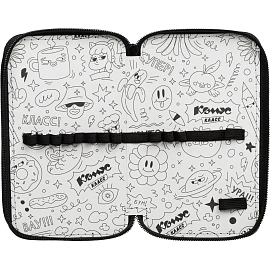 Пенал двухсекционный Комус Класс Motocross черный