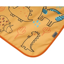 Фартук для труда Комус Класс (№1 School) Динозаврики оранжевый с нарукавниками