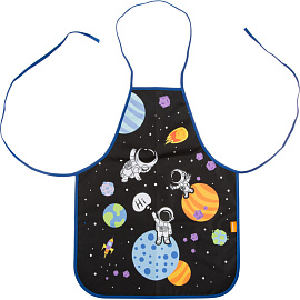 Фартук для труда Комус Класс (№1 School) Space time черный с нарукавниками