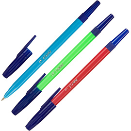 Ручка шариковая неавтоматическая Стамм 049 синяя (толщина линии 0.5 мм)