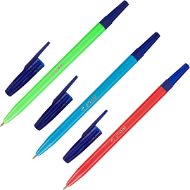 Ручка шариковая неавтоматическая Стамм 049 синяя (толщина линии 0.5 мм)