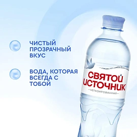 Вода питьевая Святой источник негазированная 0.5 л