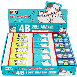 Ластик M&G So Many Cats ПВХ прямоугольный 43x18x12 мм