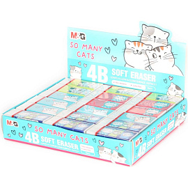 Ластик M&G So Many Cats ПВХ прямоугольный 43x18x12 мм