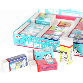 Ластик M&G So Many Cats ПВХ прямоугольный 43x18x12 мм