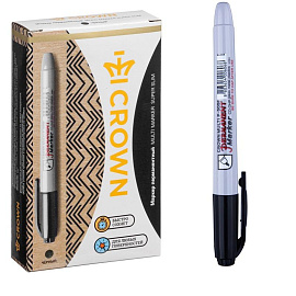 Маркер перманентный Crown Multi Marker черный (толщина линии 1 мм) круглый наконечник фото Маркер перманентный Crown Multi Marker черный (толщина линии 1 мм) круглый наконечник