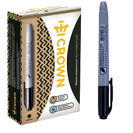 Маркер перманентный Crown Multi Marker Slim черный (толщина линии 2 мм) круглый наконечник фото Маркер перманентный Crown Multi Marker Slim черный (толщина линии 2 мм) круглый наконечник