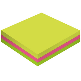 Стикеры 76х76 мм Attache неоновые 3 цвета (1 блок на 150 листов)