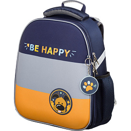 Ранец Комус Класс (№1 School) Basic Casual анатомический синий с двумя отделениями