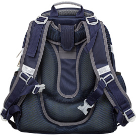 Ранец Комус Класс (№1 School) Basic Casual анатомический синий с двумя отделениями