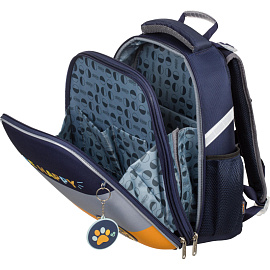 Ранец Комус Класс (№1 School) Basic Casual анатомический синий с двумя отделениями