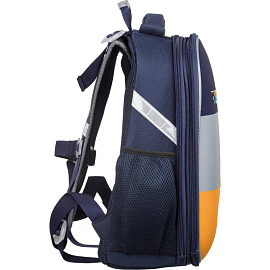 Ранец Комус Класс (№1 School) Basic Casual анатомический синий с двумя отделениями