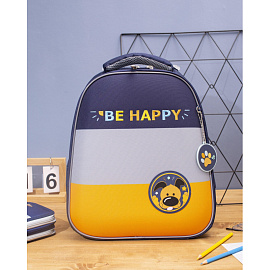 Ранец Комус Класс (№1 School) Basic Casual анатомический синий с двумя отделениями