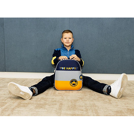 Ранец Комус Класс (№1 School) Basic Casual анатомический синий с двумя отделениями