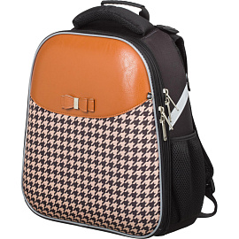 Ранец Комус Класс Basic Fashion анатомический черный с двумя отделениями