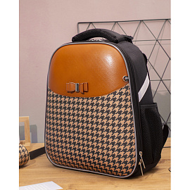 Ранец Комус Класс Basic Fashion анатомический черный с двумя отделениями