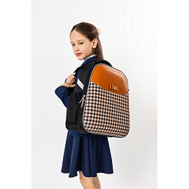 Ранец Комус Класс Basic Fashion анатомический черный с двумя отделениями