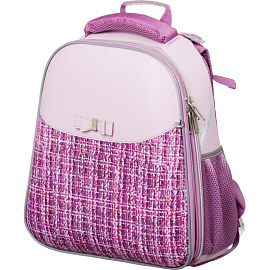 Ранец Комус Класс (№1 School) Basic Fashion анатомический розовый твид с двумя отделениями