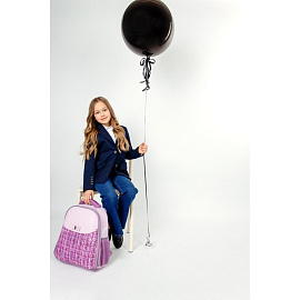 Ранец Комус Класс (№1 School) Basic Fashion анатомический розовый твид с двумя отделениями