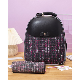 Ранец Комус Класс (№1 School) Basic Fashion анатомический черный твид с двумя отделениями