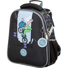 Ранец Комус Класс Basic Velo анатомический черный с двумя отделениями