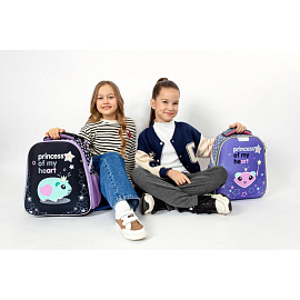 Ранец Комус Класс (№1 School) Light Princess анатомический серый с двумя отделениями